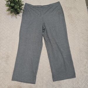 Alfred Dunner Black and White Houndstooth Grannycore Dress Pants, Size Large